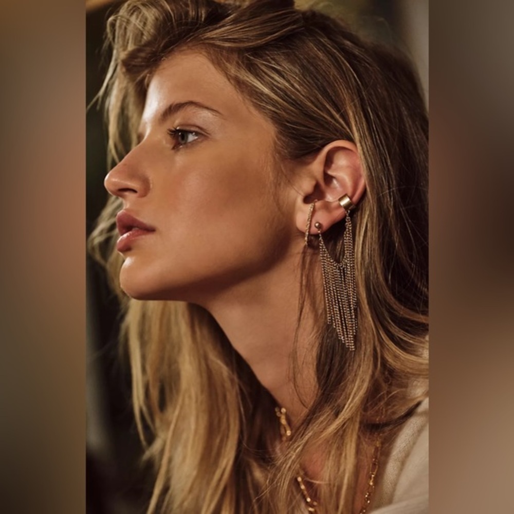 New🌟Free people-Breakfast Club Ear Cuff-Gold